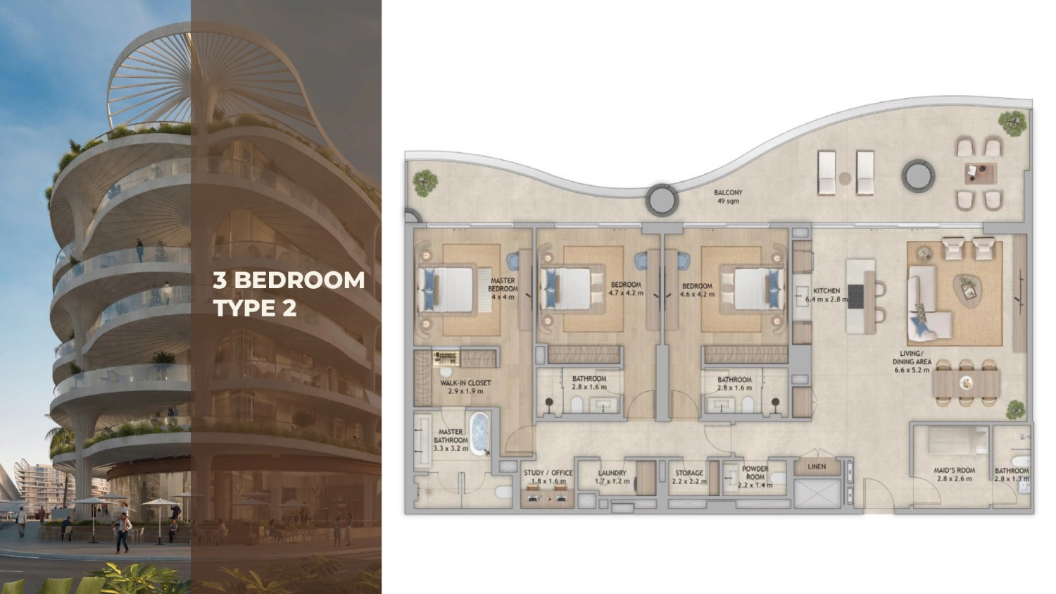 3 BR - Type A